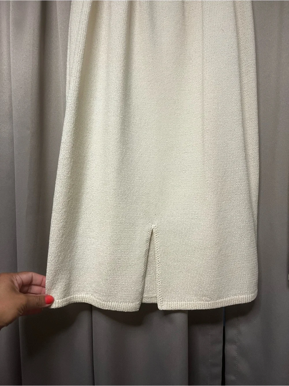 St. John Evening Vintage Cream Two-Piece Skirt Set with Black Trim
